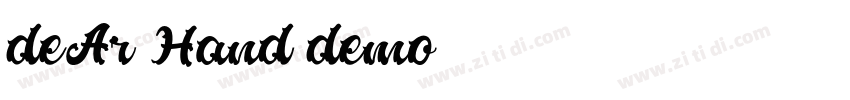 deAr Hand demo字体转换
